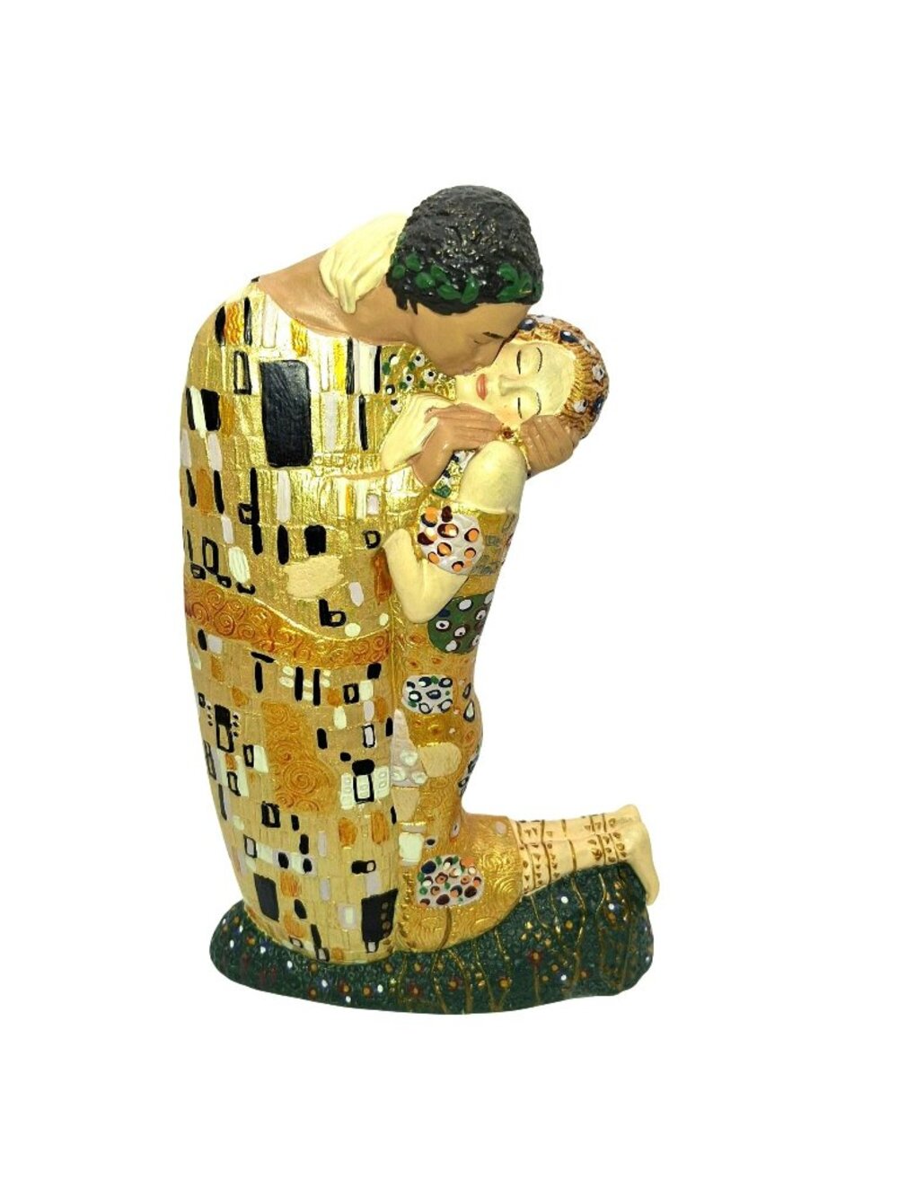 Gustav Klimt "The Kiss" Parastone Mouseion 3D Sculpture 1907 Gold Accents